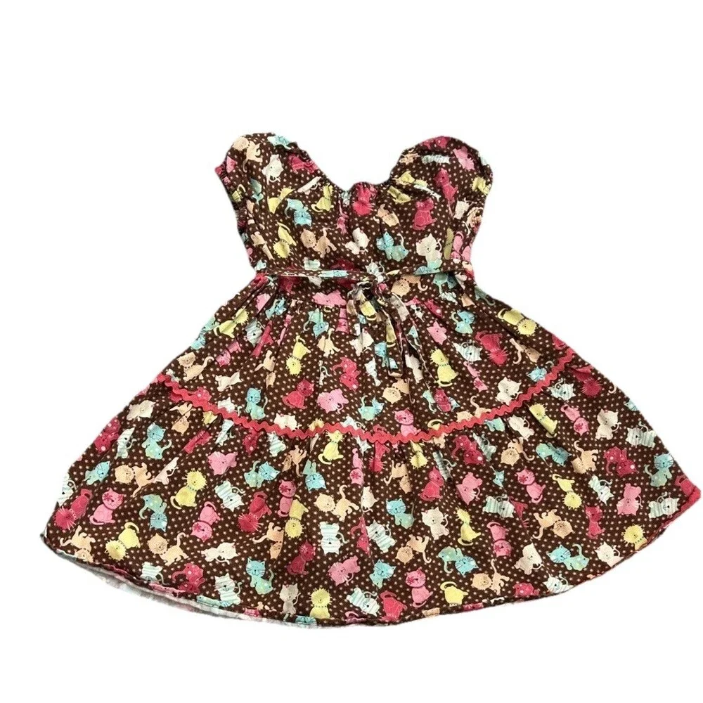 Vintage Honey Brand Animal Print Multicolor Vibrant Timeless Dress One Size Girl